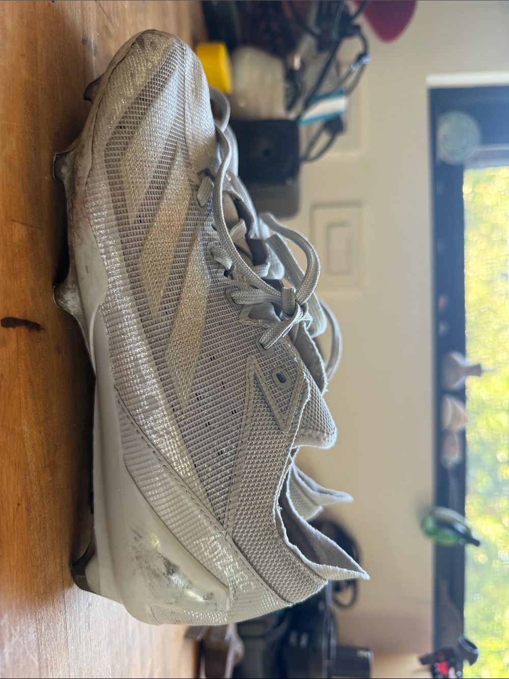 adidas Women’s Athletic Cleats in Light Gray